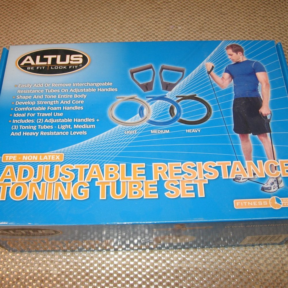 Altus Adjustable Resistance Toning Tube Set Non-Latex New in Box